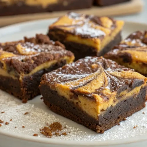 Pumpkin Cheesecake Swirl Brownies 1
